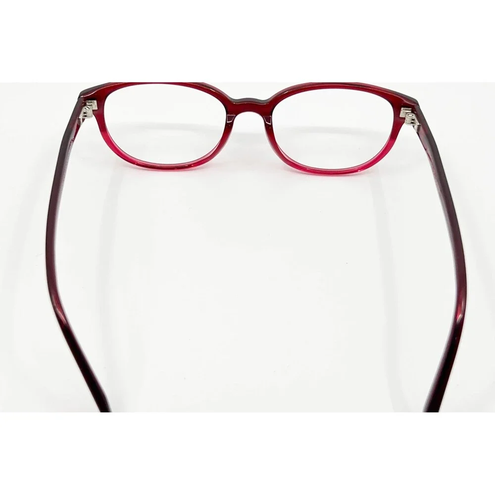Warby Parker Ira Eyeglasses Womens Red Oval Frames 49-16-140